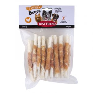 BEST FRIEND BONES PURUTIKKU KANAFILEELLÄ 12 CM 25 KPL 260 G