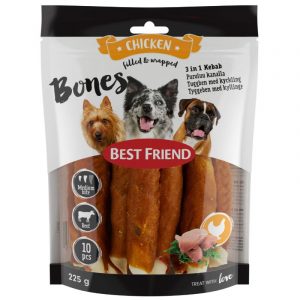 BEST FRIEND BONES 3IN1 KEBAB 12 CM 10 KPL 225 G