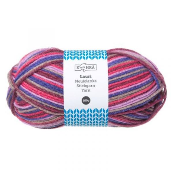 KEHRÄ LAURI NEULELANKA MULTICOLOR VIOLET 100G