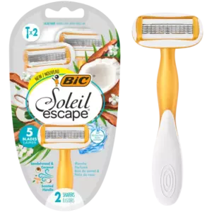 BIC SOLEIL ESCAPE5 COCONUT&SANDALWOOD VARSITERÄ2-PACK