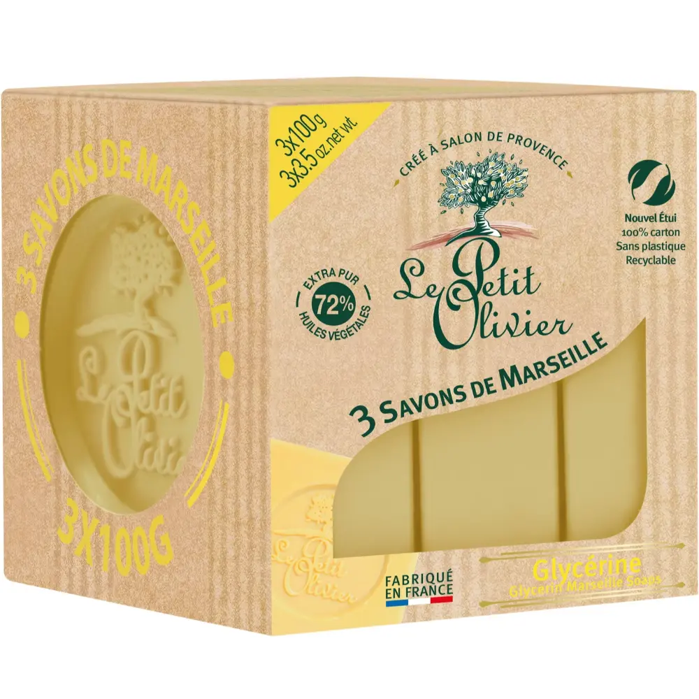 LE PETIT OLIVIER MARSEILLE SAIPPUA GLYSERIINI3X100G
