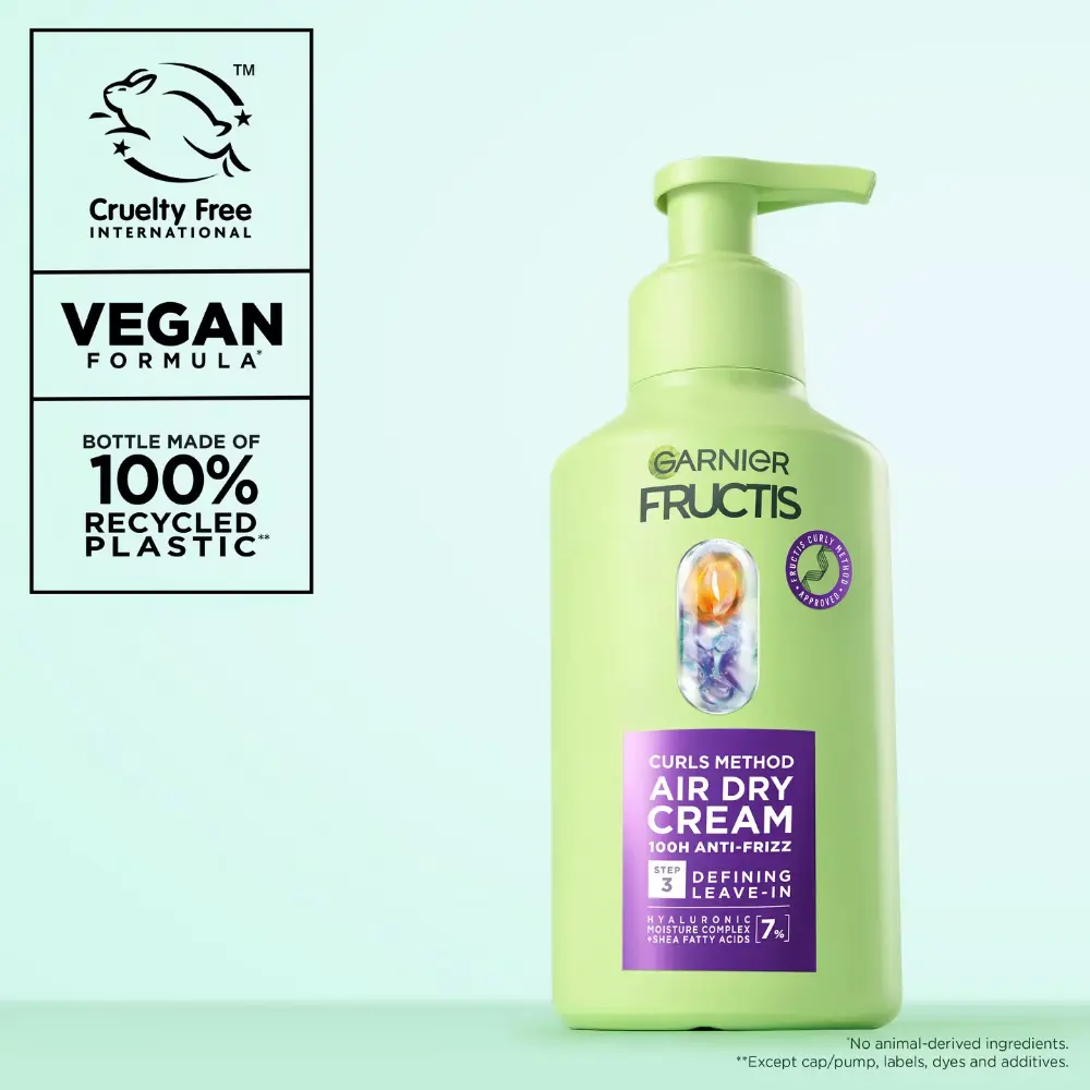 GARNIER FRUCTIS FOR CURLS AIR DRY CREAM HIUKSIIN JÄTETTÄVÄ HOITOVOIDE 260ML