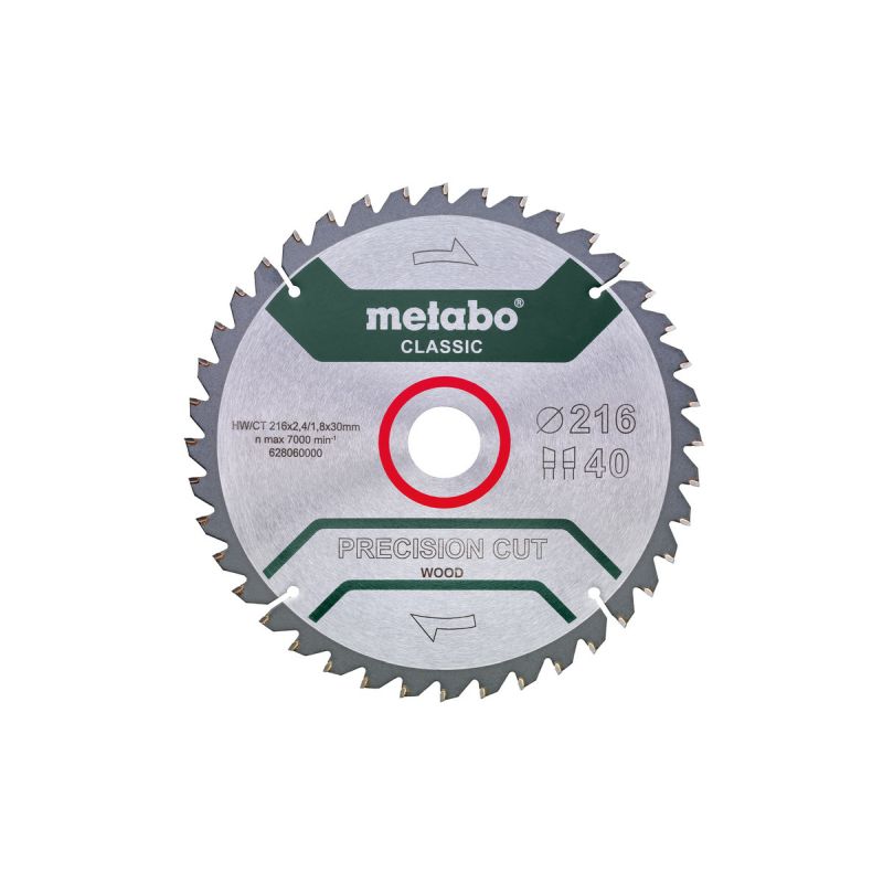 SIRKKELINTERÄ METABO 216 MM 40-HAMPAINEN