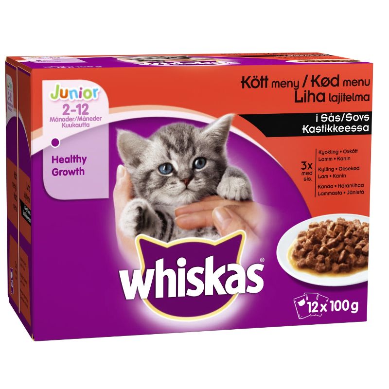 WHISKAS 12PACK. JUNIOR LAJ. KASTIKE