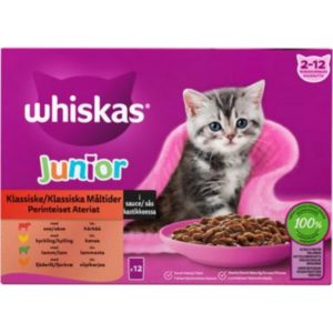 WHISKAS JUNIOR PERINTEISET ATERIAT 12X85
