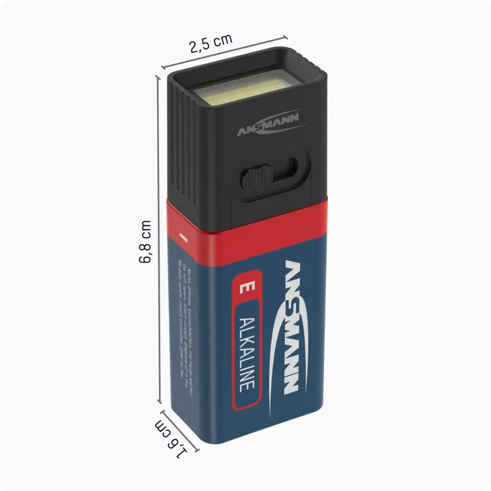 ANSMANN 9V TASKULAMPPU MUSTA