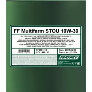FANFARO MULTIFARM STOU 10W-30 10L TRAKTORIÖLJY