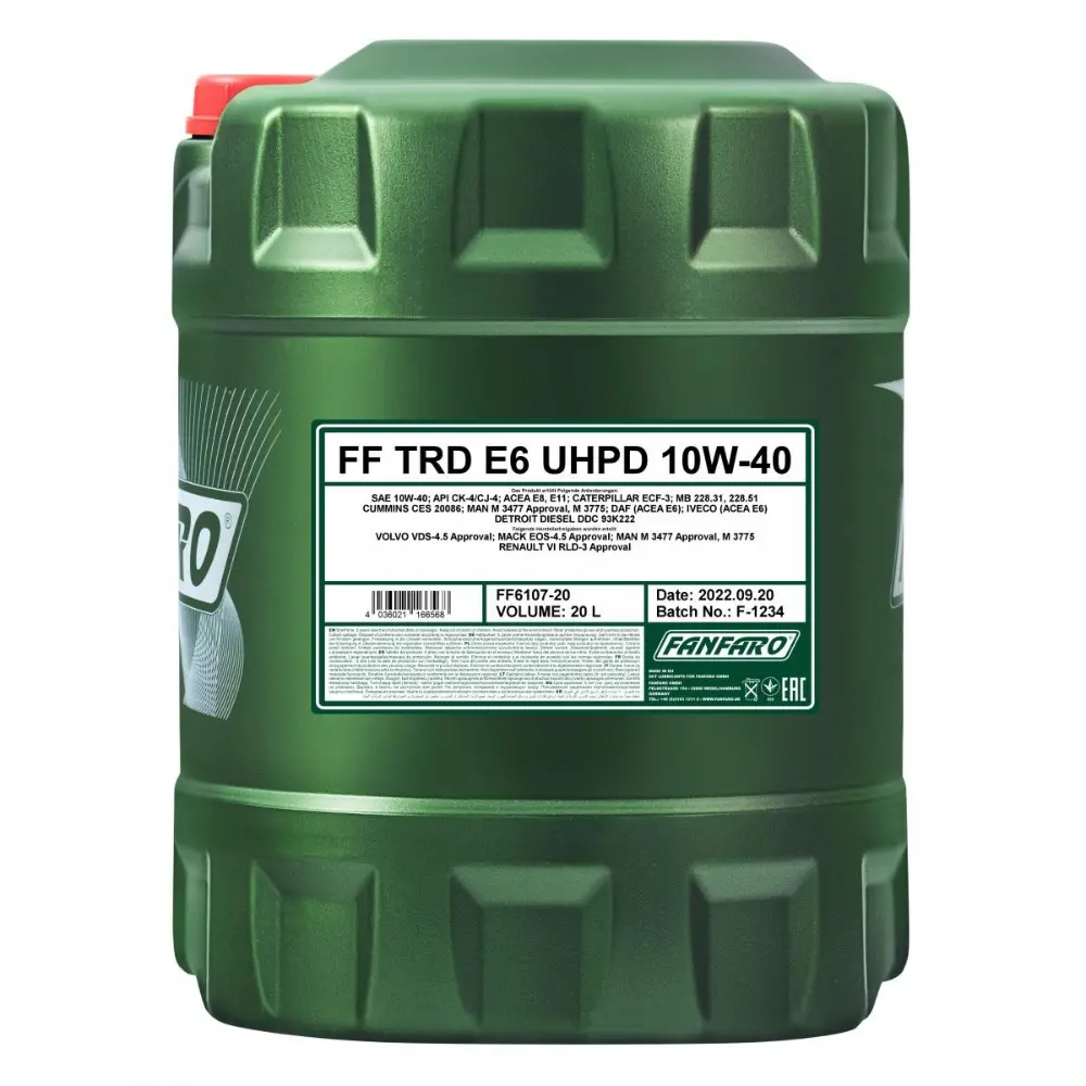 FANFARO TRD E6 UHPD 10W-40 20L MOOTTORIÖLJY