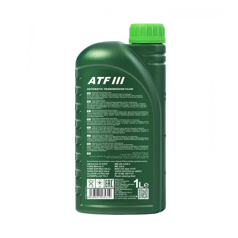FANFARO ATF 3 1L AUTOMAATTIVAIHTEISTOÖLJY