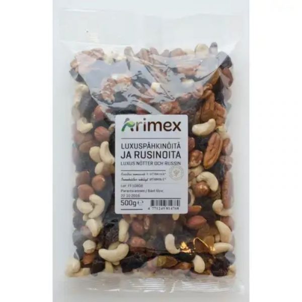 ARIMEX LUXUSPÄHKINÖITÄ JA RUSINOITA 500G