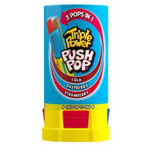 BAZOOKA PUSH POP TRIPLE POWER TIKKUKARAMELLI34G