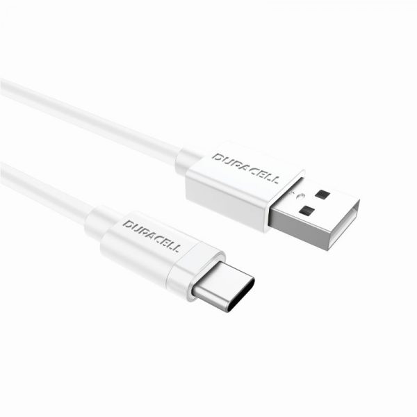 DURACELL USB-C 3.0 1 M KAAPELI VALKOINEN