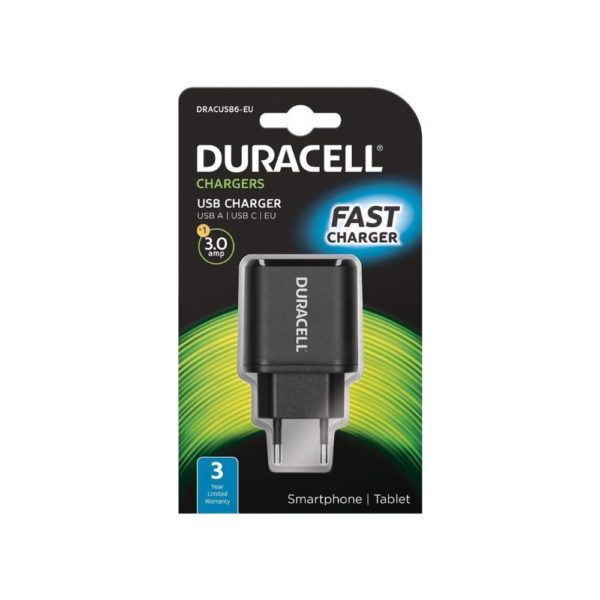 DURACELL USB-C JA USB-A LATURI 3A