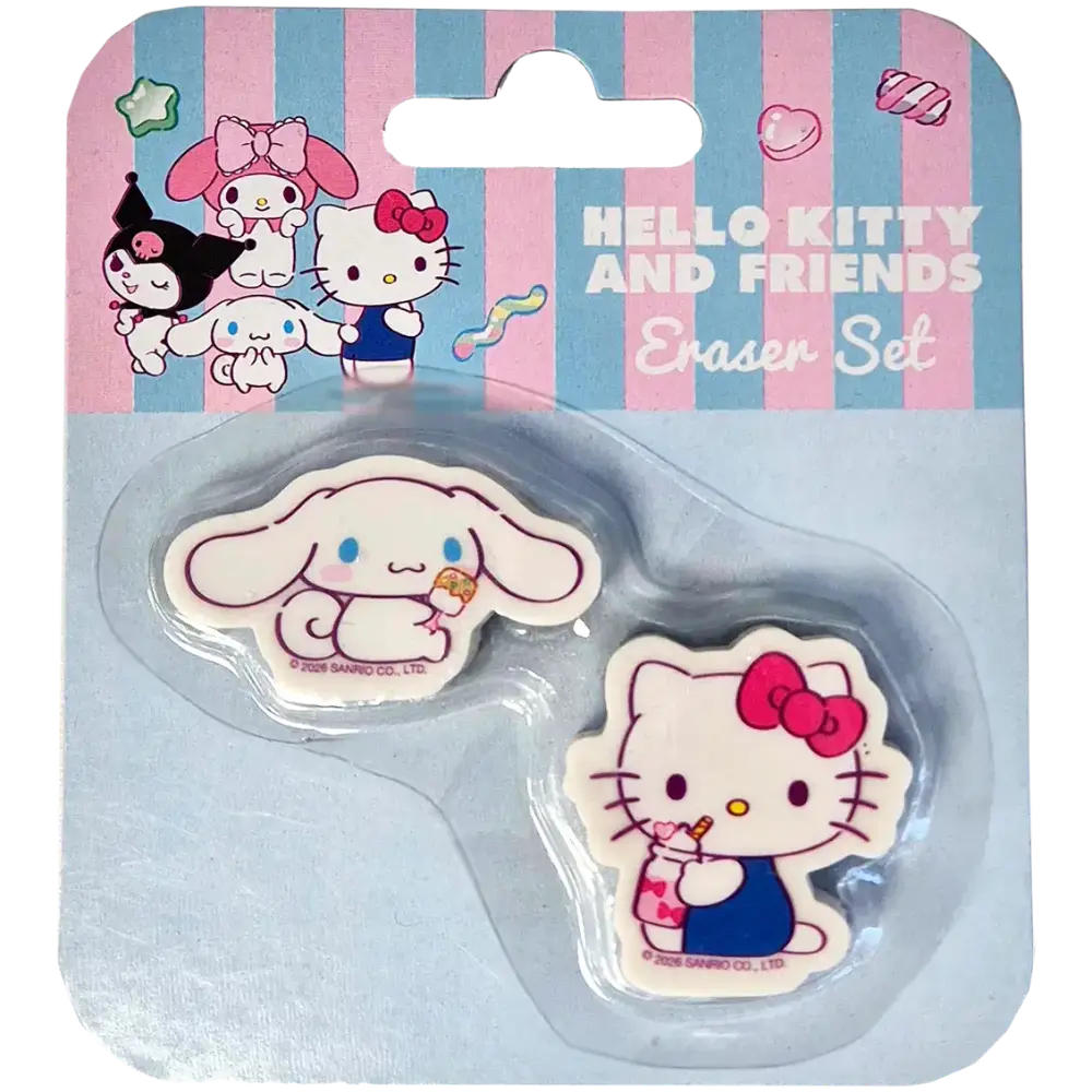 HELLO KITTY&FRIENDS SWEET PYYHEKUMIT 2KPL/PKT