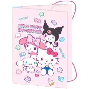 HELLO KITTY&FRIENDS SWEET KULMALUKKOKANSIO A4 ASIAKIRJOILLE