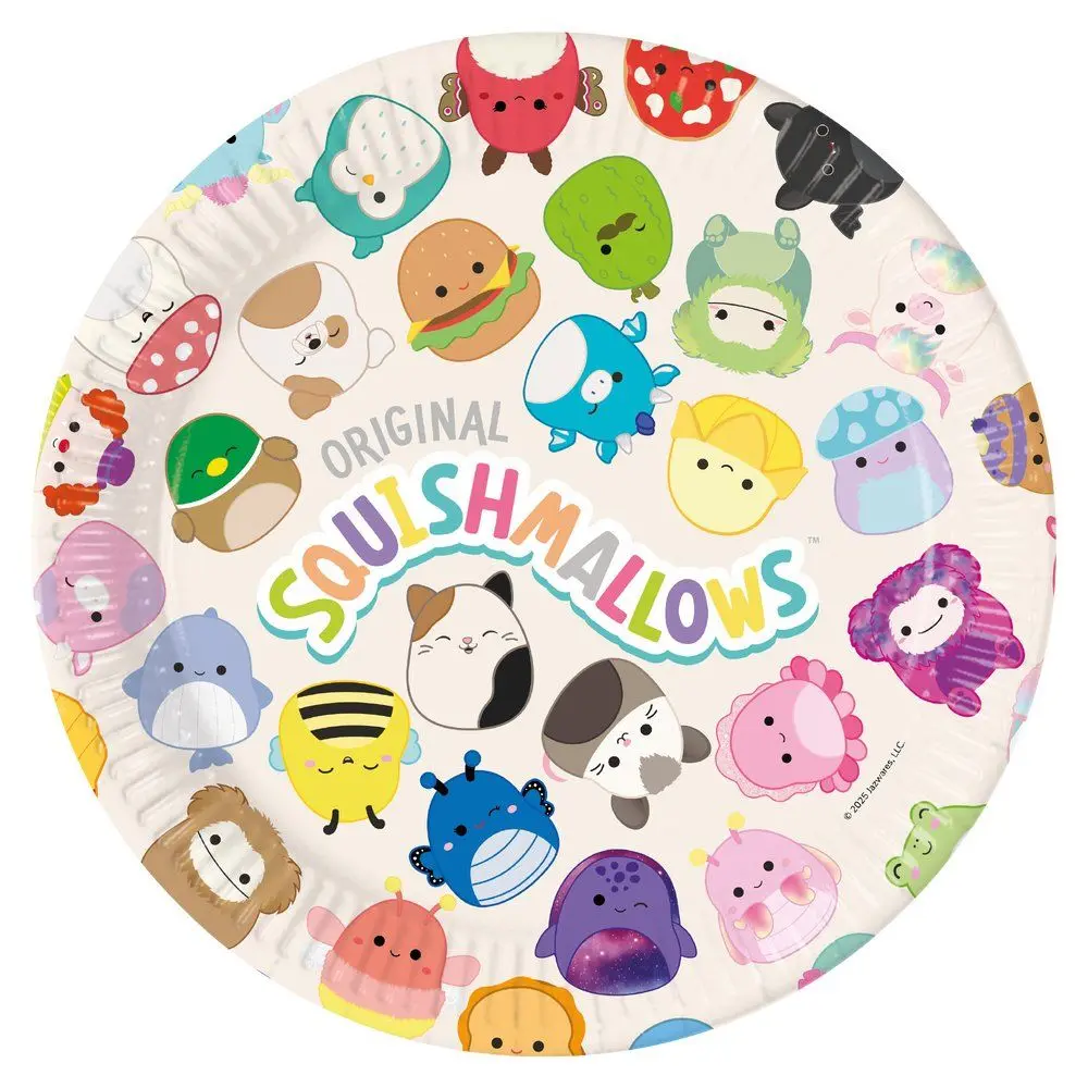 SQUISHMALLOWS KERTAKÄYTTÖLAUTANEN 23CM 8KPL