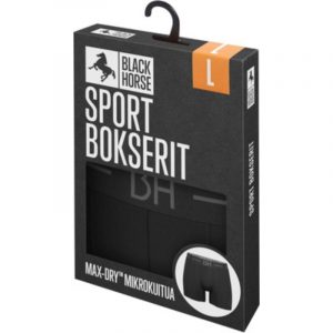 BLACK HORSE SPORT BOKSERIT MUSTA