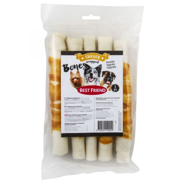 BEST FRIEND BONES 300 G 5 KPL PURURULLA KANAFILEELLÄ