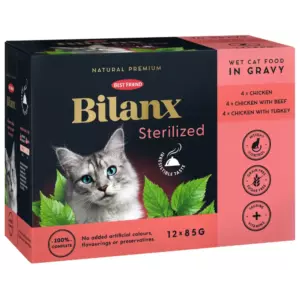 BILANX STERILIZED LAJITELMA KASTIKKEESSA 12X85G