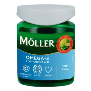 MÖLLER OMEGA-3 A-D90G/100KAPSELIA