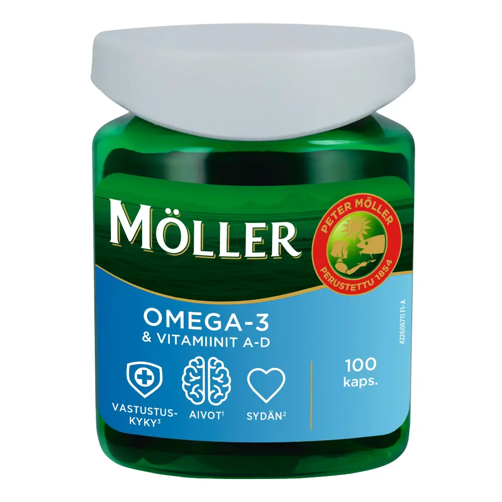 MÖLLER OMEGA-3 A-D90G/100KAPSELIA