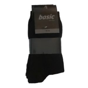 NAISTEN SUKAT BASIC MUSTA 37-40 3-PACK