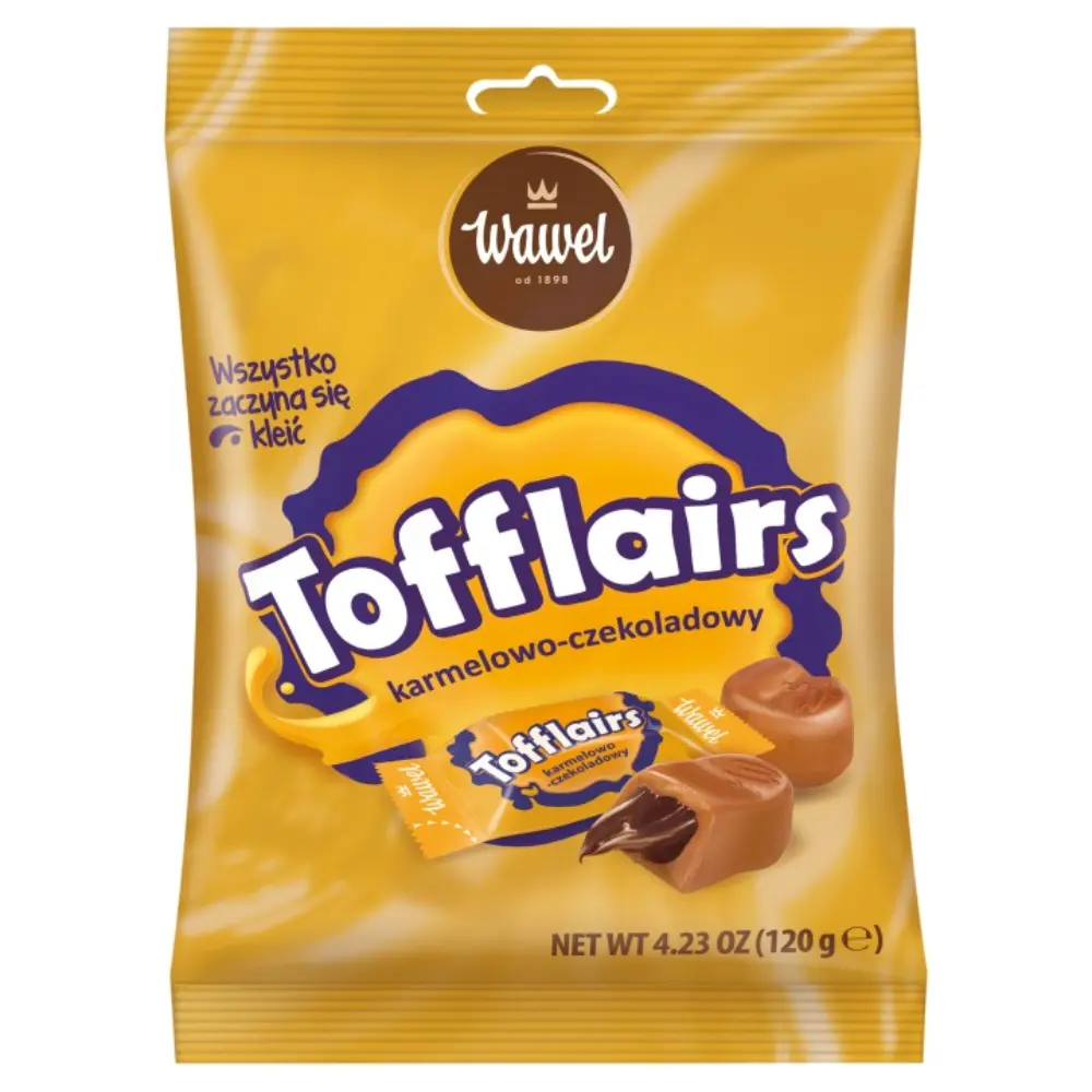 WAWEL TOFFLAIRS CARAMEL-CHOCOLATE KARKKIPUSSI 120G