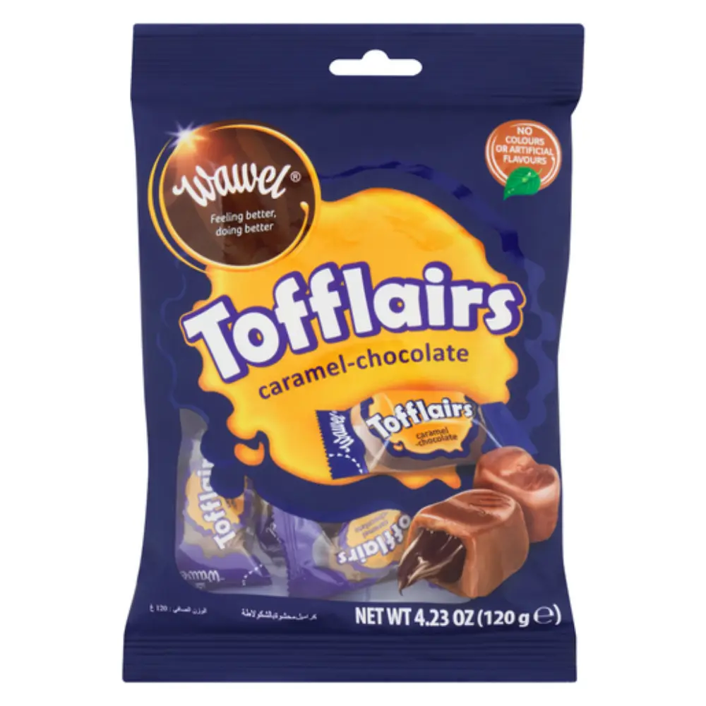 WAWEL TOFFLAIRS CARAMEL-CHOCOLATE KARKKIPUSSI 120G
