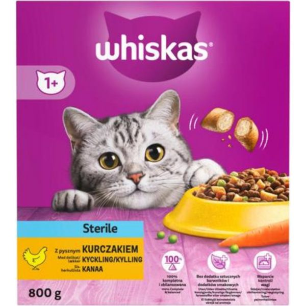 WHISKAS 1+ 800G STERILE KANAA