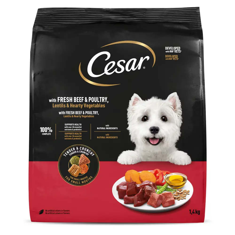 CESAR KOIRAN KUIVAMUONA HÄRKÄ-KANA-KASVIS 1,4KG