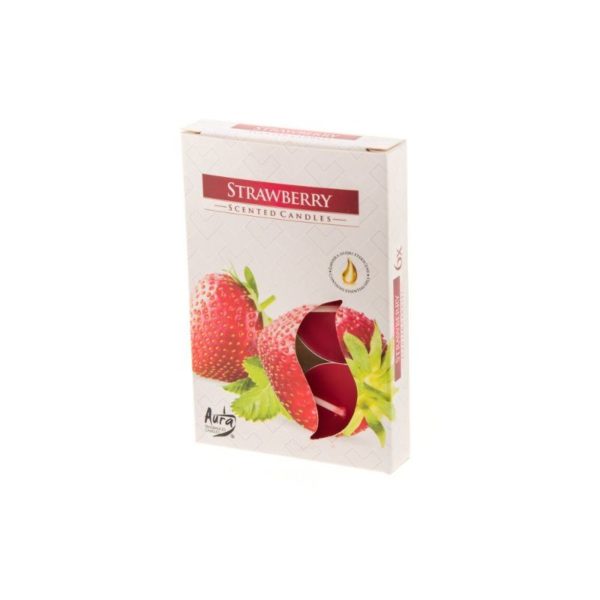 TUOKSULÄMPÖKYNTTILÄ STRAWBERRY 6 KPL