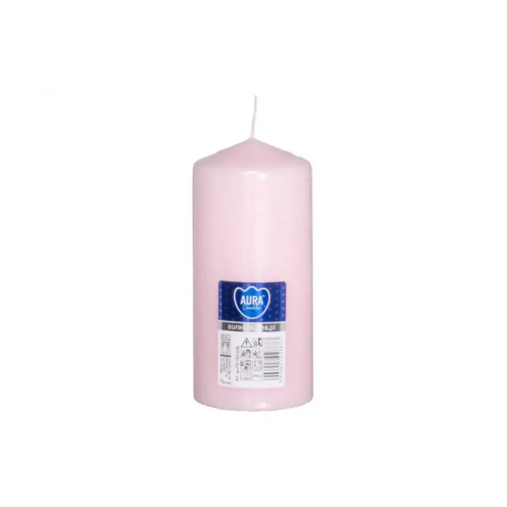 AURA PÖYTÄKYNTTILÄ PINK 7X15 CM