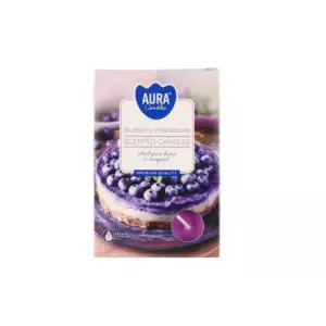 AURA TUOKSULÄMPÖKYNTTILÄ BLUEBERRY CHEESE CAKE 6KPL