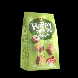 HAPPY WAFERS MINIS NUTS VOHVELIT 100G