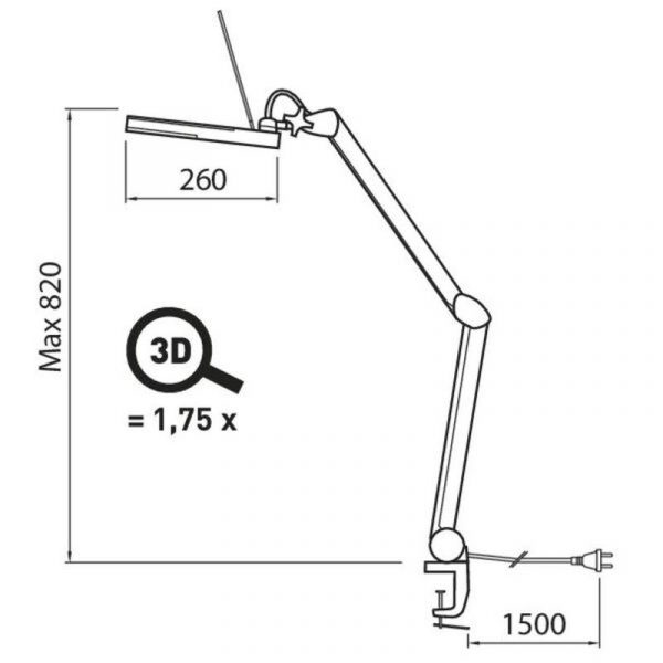AIRAM LOOP XL 3D SUURENTAVA LED-TYÖPISTEVALAISIN 8 W