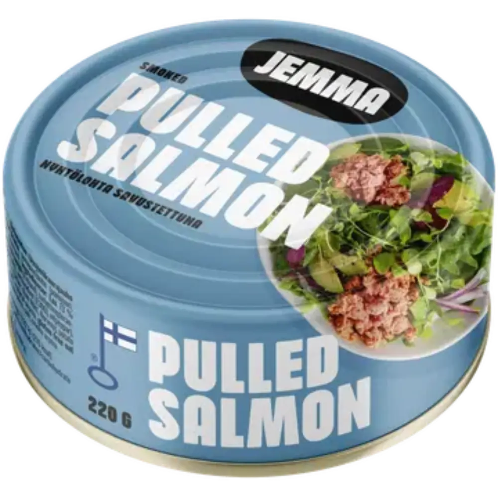 JEMMA PULLED SALMON SMOKED NYHTÖLOHTA SAVUSTETTUNA220G