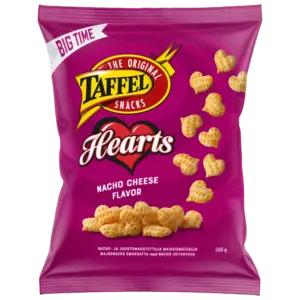 TAFFEL HEARTS NACHO CHEESE MAUSTETTU MAISSISIPSI200G
