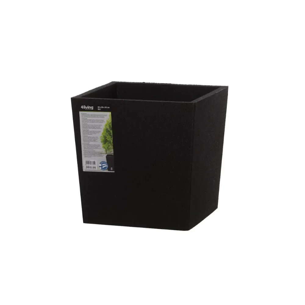 4LIVING TERMORUUKKU CUBIC MUSTA 39X39X39CM