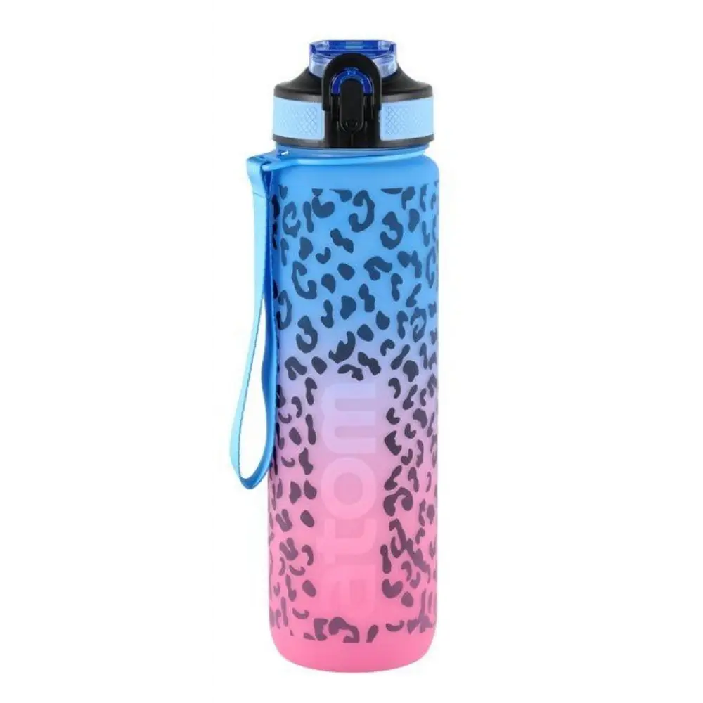 ATOM JUOMAPULLO LEOPARDI 900ML SININEN/PINKKI