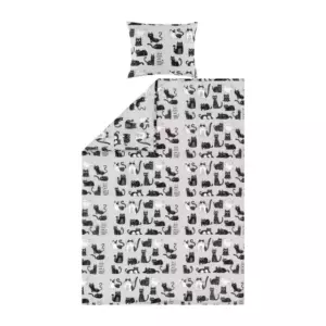 4LIVING PUSSILAKANASETTI KISSAT 150X210, 50X60CM