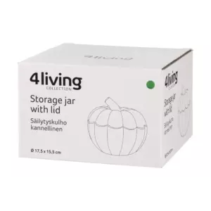 4LIVING SÄILYTYSKULHO KURPITSA KANNELLIN VIHREÄ LASIA