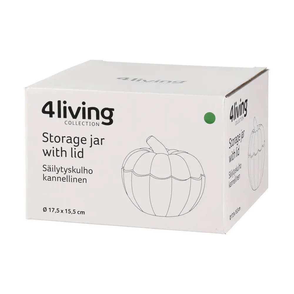 4LIVING SÄILYTYSKULHO KURPITSA KANNELLIN VIHREÄ LASIA