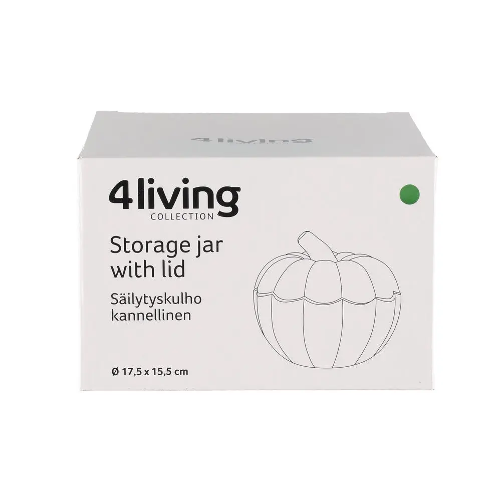 4LIVING SÄILYTYSKULHO KURPITSA KANNELLIN VIHREÄ LASIA
