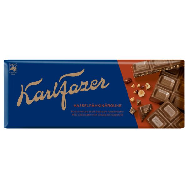 FAZER MAITOSUKLAALEVY HASSELPÄHKINÄROUHE 200 G