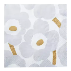 MARIMEKKO LAUTASLIINA 33CM 20KPL UNIKKO HARMAA