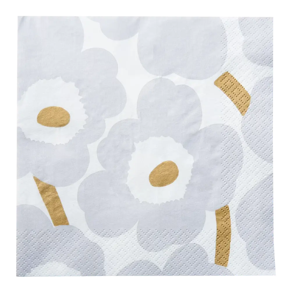 MARIMEKKO LAUTASLIINA 33CM 20KPL UNIKKO HARMAA