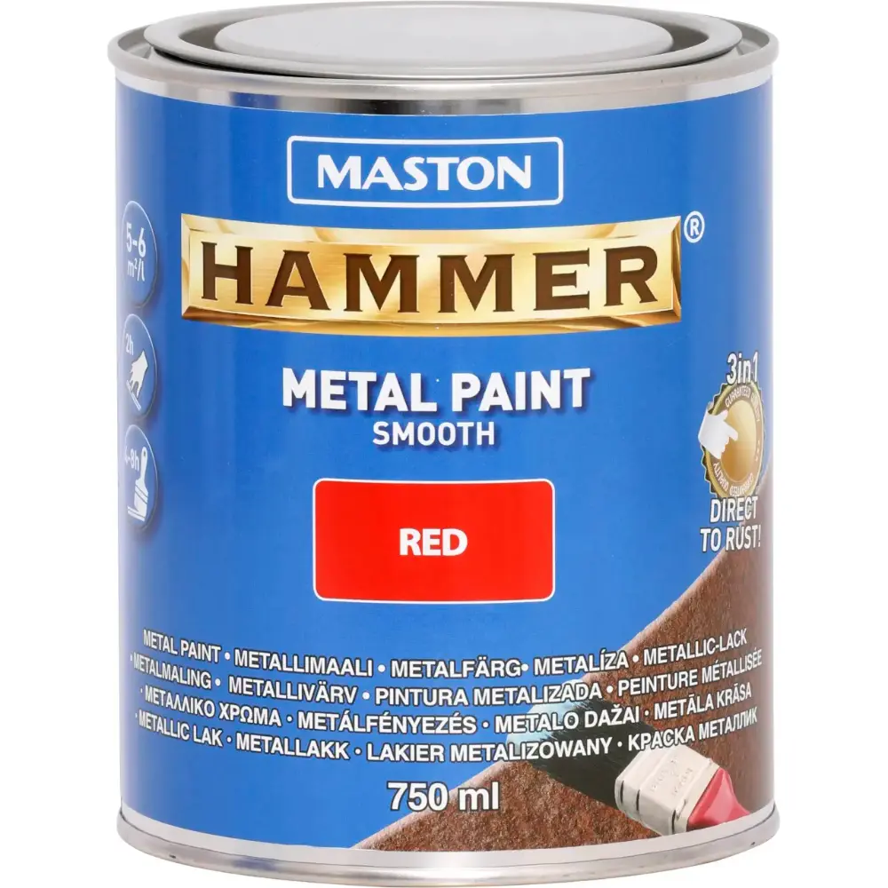 HAMMER METALLIMAALI 750ML SILEÄ PUNAINEN
