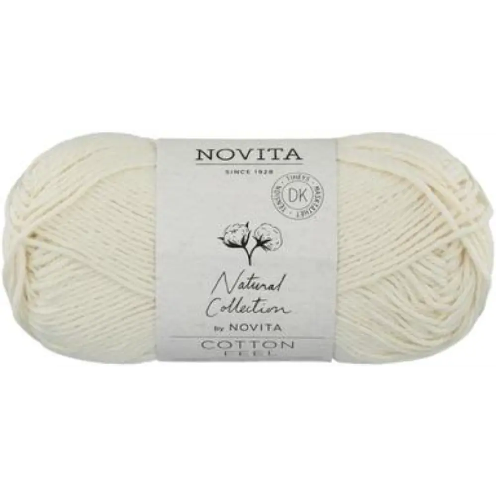 NOVITA COTTON FEEL 50G LUONNONVALKOINEN LANKA