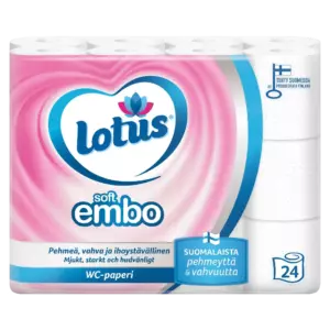 WC-PAPERI LOTUS SOFT EMBO 24RLL/SÄKKI