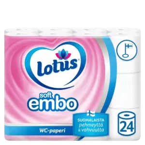 WC-PAPERI LOTUS SOFT EMBO 24RLL/SÄKKI